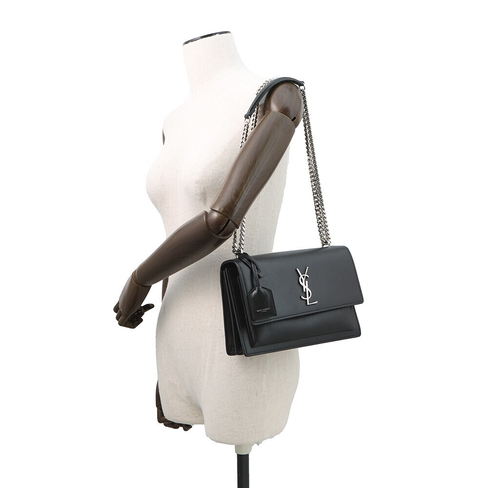 Saint Laurent Paris Chain Shoulder Bag Sunset Black - Picture 4 of 12